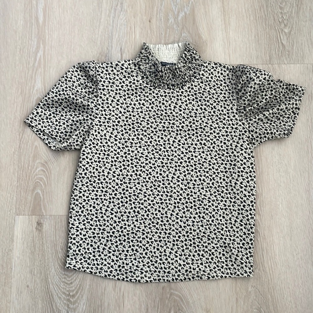 Zara cheetah high neck top